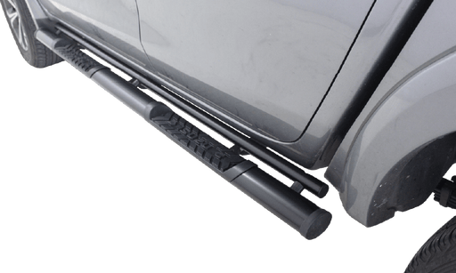 Isuzu DMAX Extended Cab Black Stainless Steel Side Steps - Alpha Accessories (Pty) Ltd