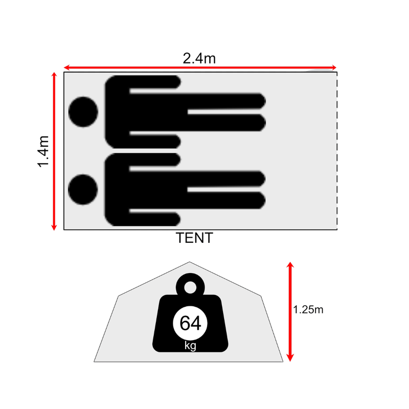 1.4m Rooftop Deluxe Tent - Tentco