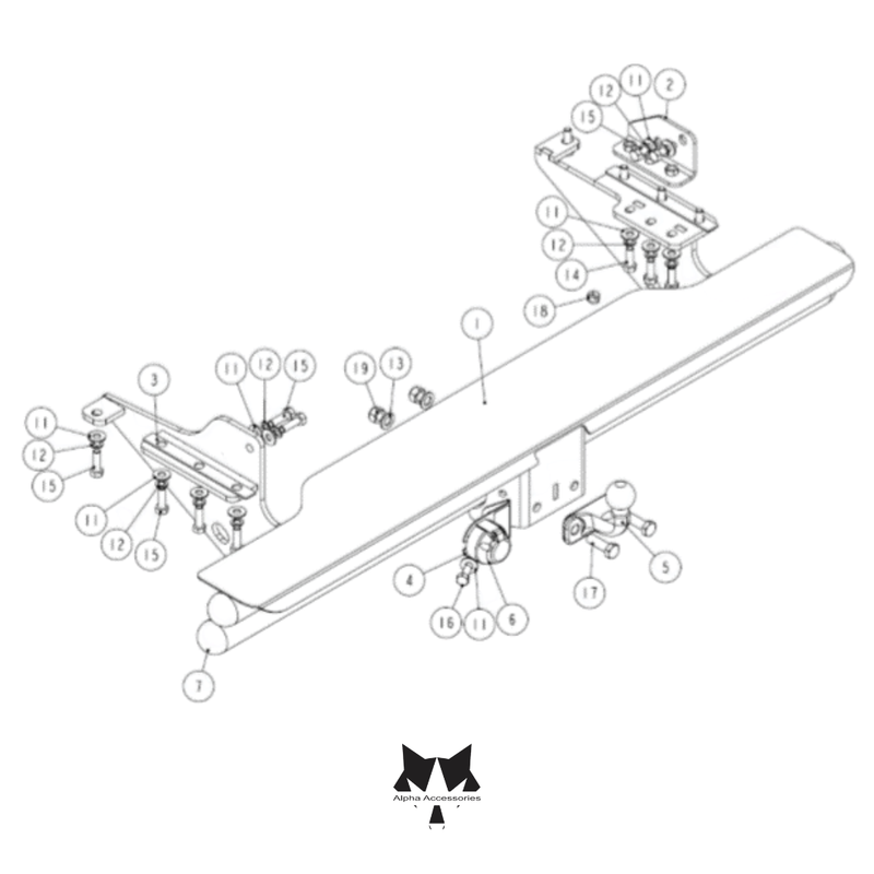 Bosal | Nissan Navara Single Cab and Double Cab 2021+ Step Towbar