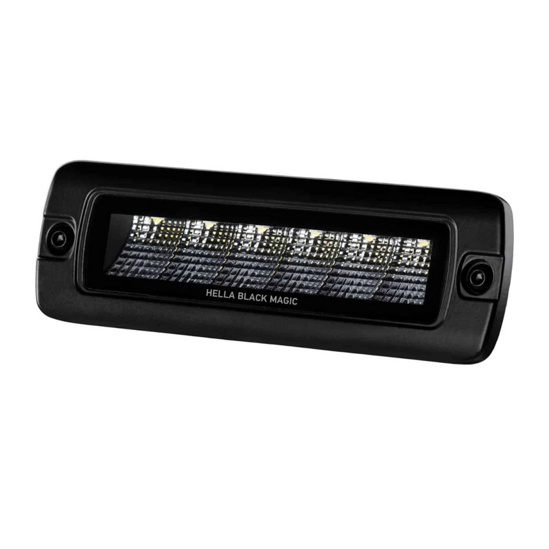 Hella | Black Magic LED Mini Lightbar 6.2" Single Flush Mount (Flood)