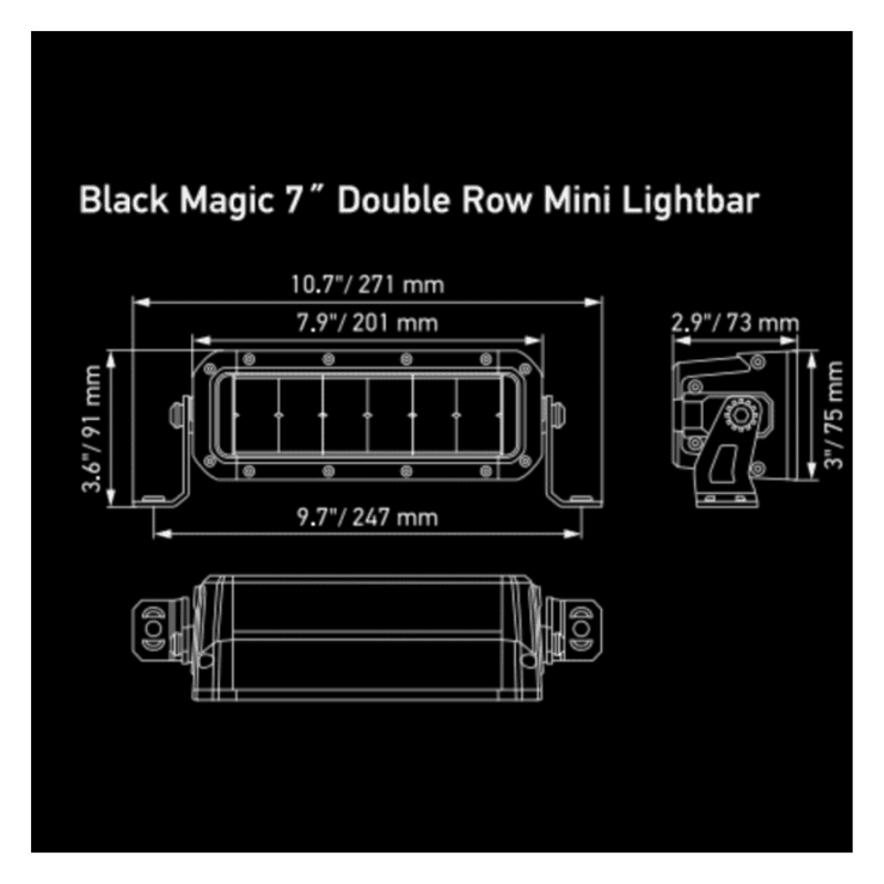 Hella | Black Magic Tough LED Mini Lightbar 7"