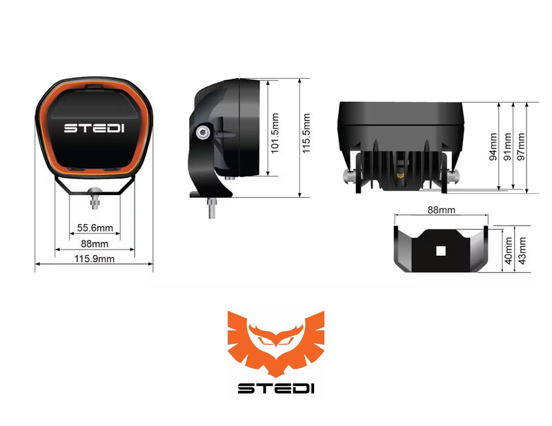 STEDI Type-X™ Evo Mini 4" Spot (Single)