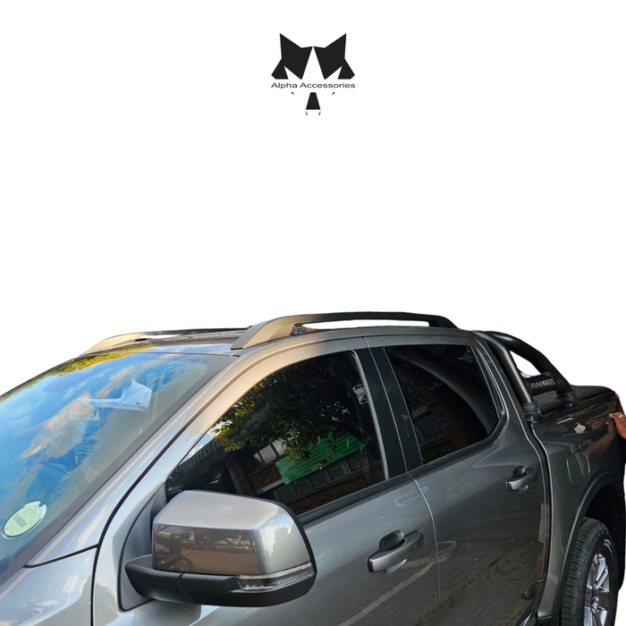 Ford Ranger Next Gen Roof Rails Black | Stick On — Alpha Accessories ...