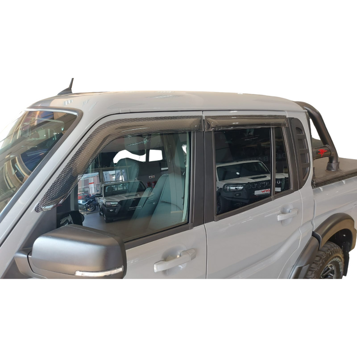 Mahindra Single Cab Window Shields Carbon Fibre
