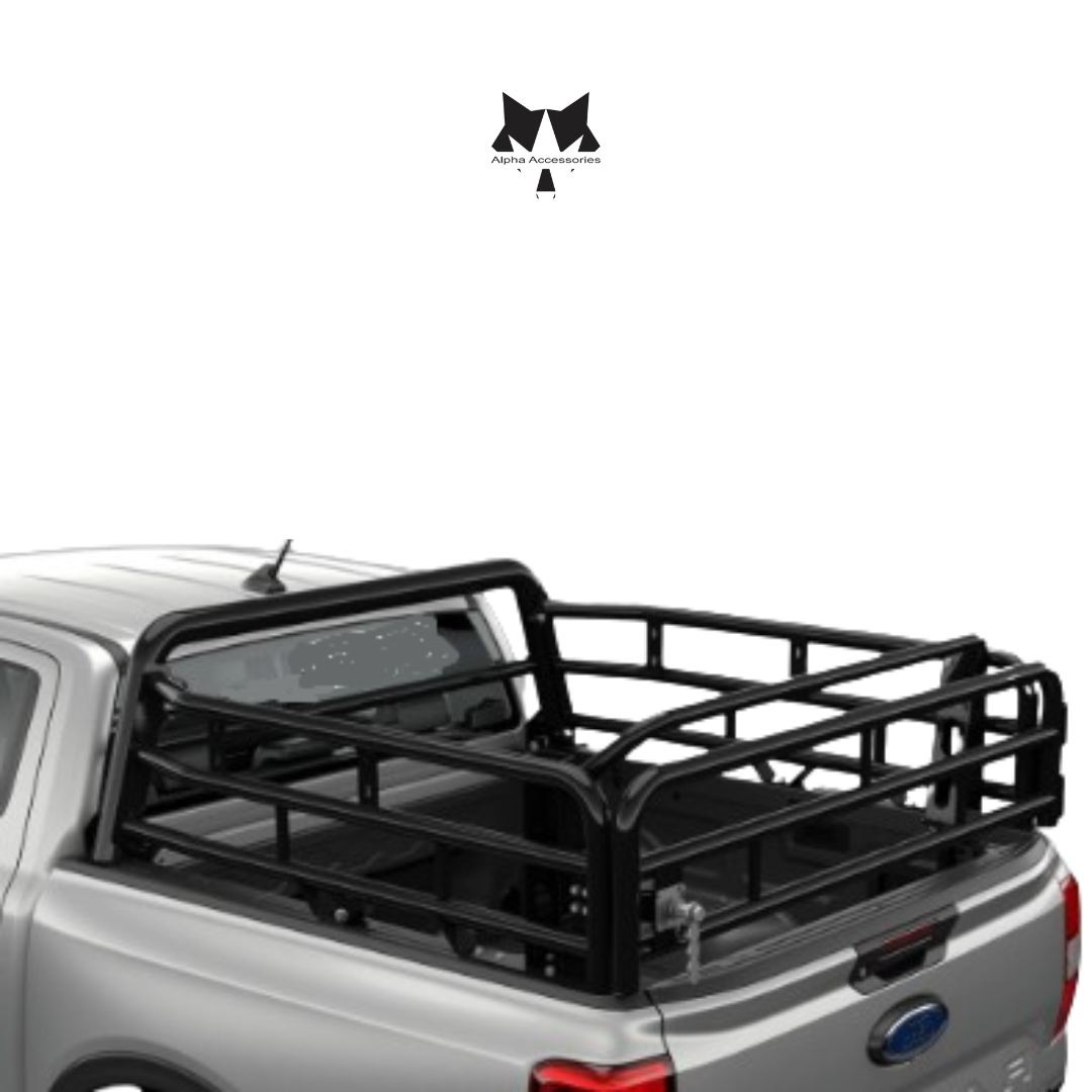 Ford R Ranger With Hunting Rails Bosal | Next Gen Ford Ranger 2023+ D/C Cattle Rails — Alpha Accessories ...