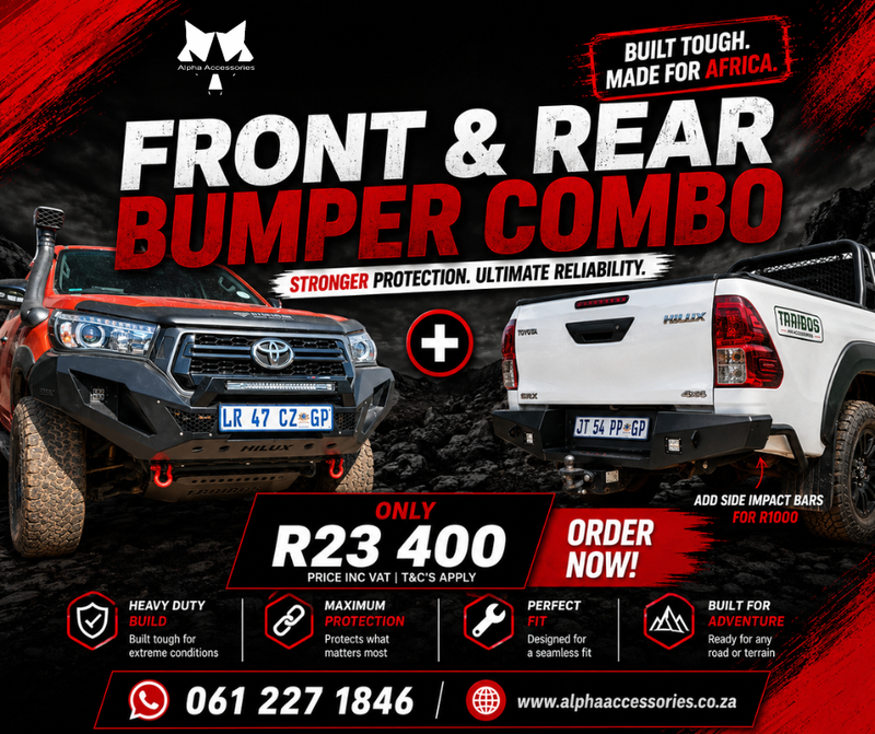 Taaibos | Toyota Hilux GD6 ROCCO Legend 50 2018-2020 Front & Rear Bumper Combo