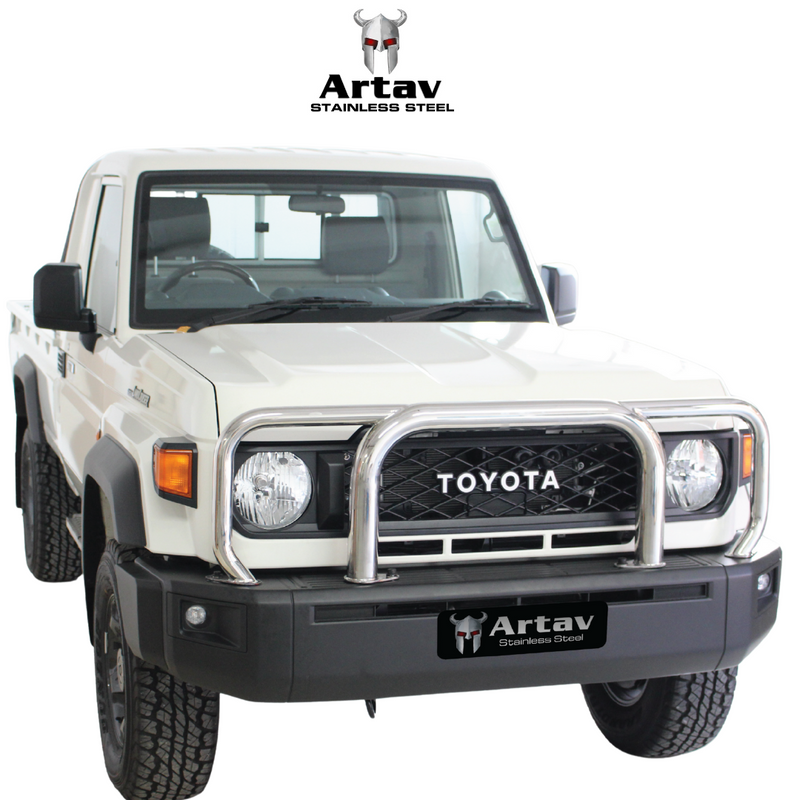 Artav | New Toyota Landcruiser 70 Series Grill Guard Stainless 2024+