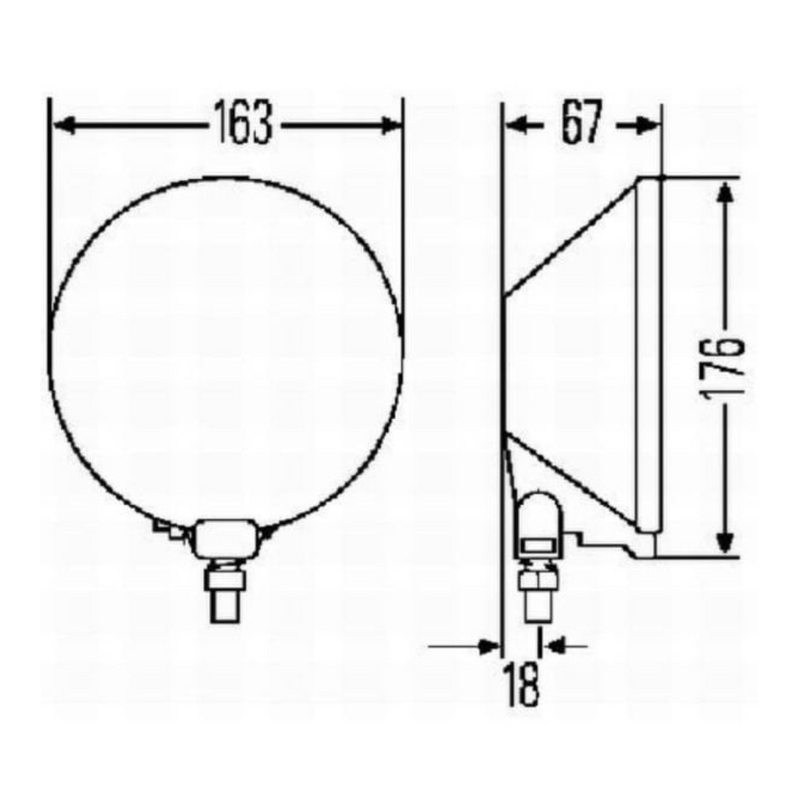 Hella | Comet 500 12V Yellow Single