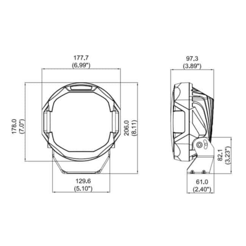 Hella | Omega Explora LED 7" 100 Combo Beam Set (2 Spotlights including Harness)