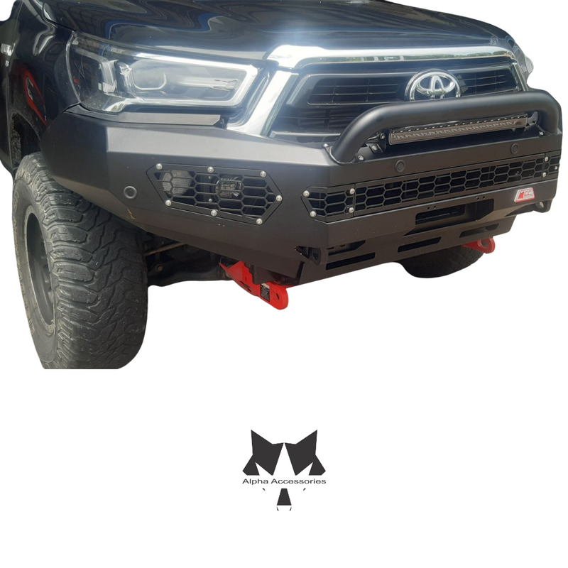 Runva | Toyota Hilux Legend/ Raider GD6 2020+ Africa Bar Mild Steel Front Low Loop Bumper Replacement Bullbar