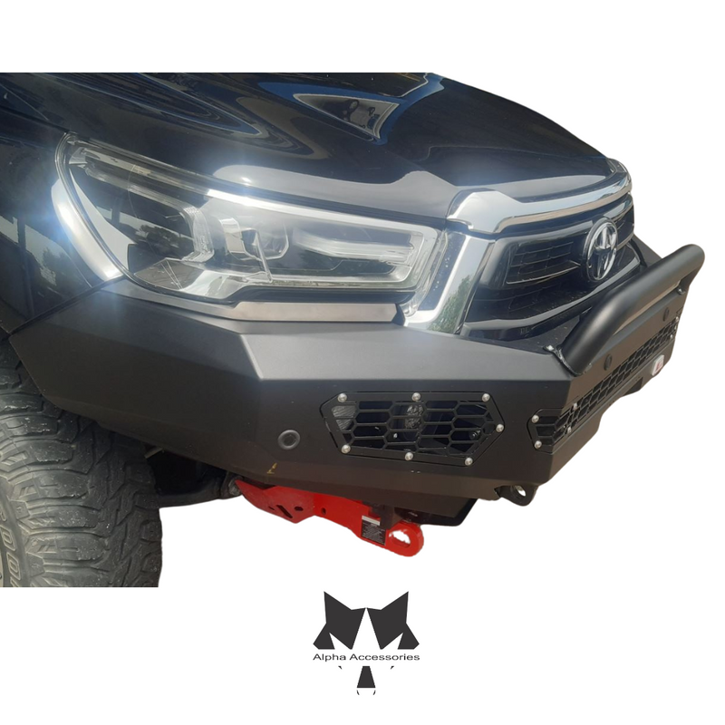 Runva | Toyota Hilux Legend/ Raider GD6 2020+ Africa Bar Mild Steel Front Low Loop Bumper Replacement Bullbar