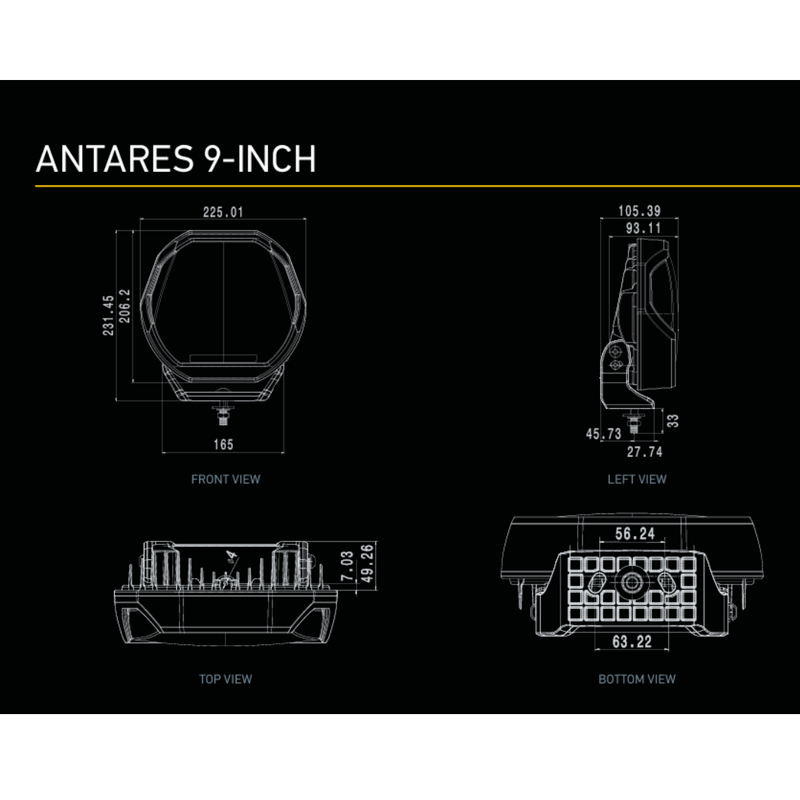 Hella | 9" Antares LED Aux Lamp Set
