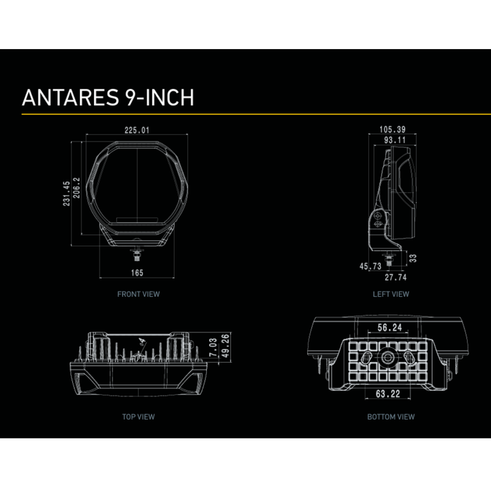 Hella 9" Antares Spotlight Set