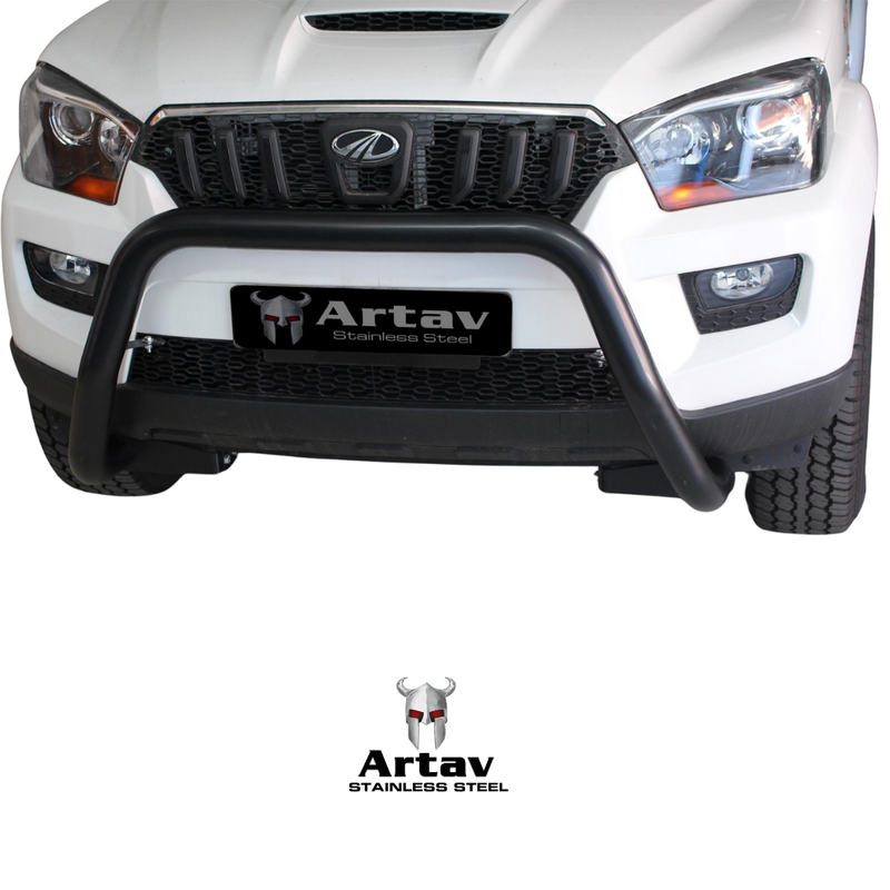 Artav | Mahindra Pick Up Black Stainless Steel Nudge Bar