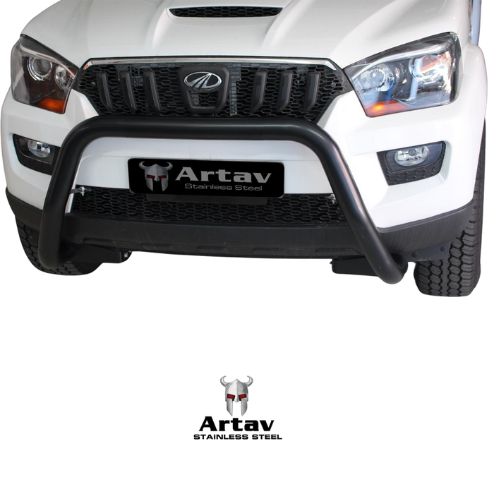 Artav | Mahindra Pick Up Black Stainless Steel Nudge Bar