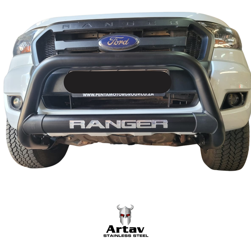 Artav | Ford Ranger Black Stainless Steel Nudge Bar