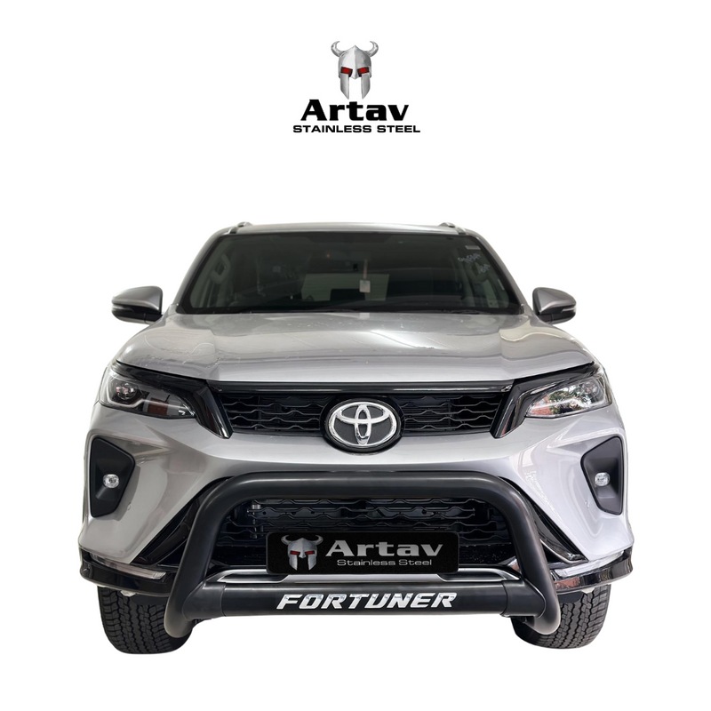 Artav | Toyota Fortuner VX Model Facelift Black Stainless Steel Nudge Bar