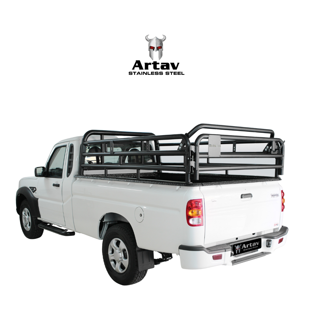 Single Cab Railing Artav | Mahindra Single Cab Cattle Rails — Alpha Accessories (Pty) Ltd