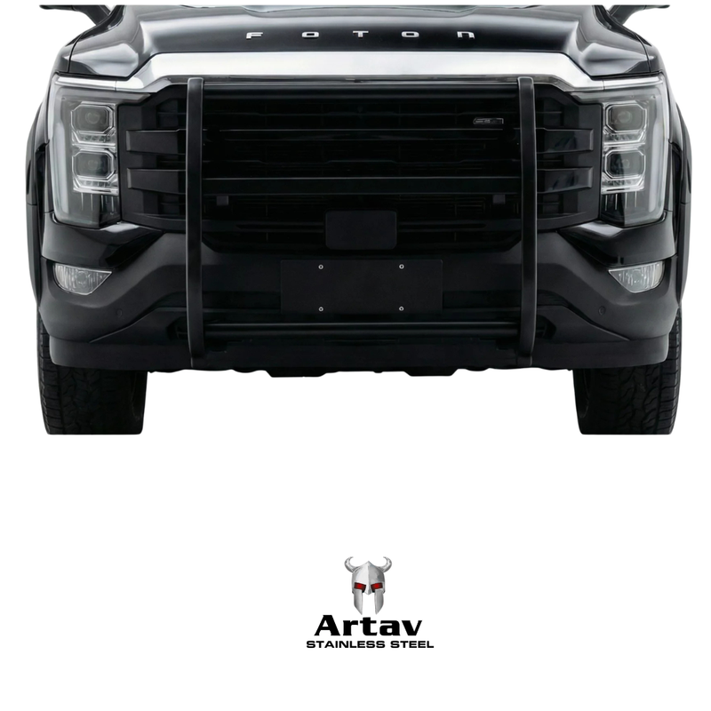 Artav | Foton Tunland V7 Bulbar (Police Bar) Black - PDC Friendly - Spotlight Mounts