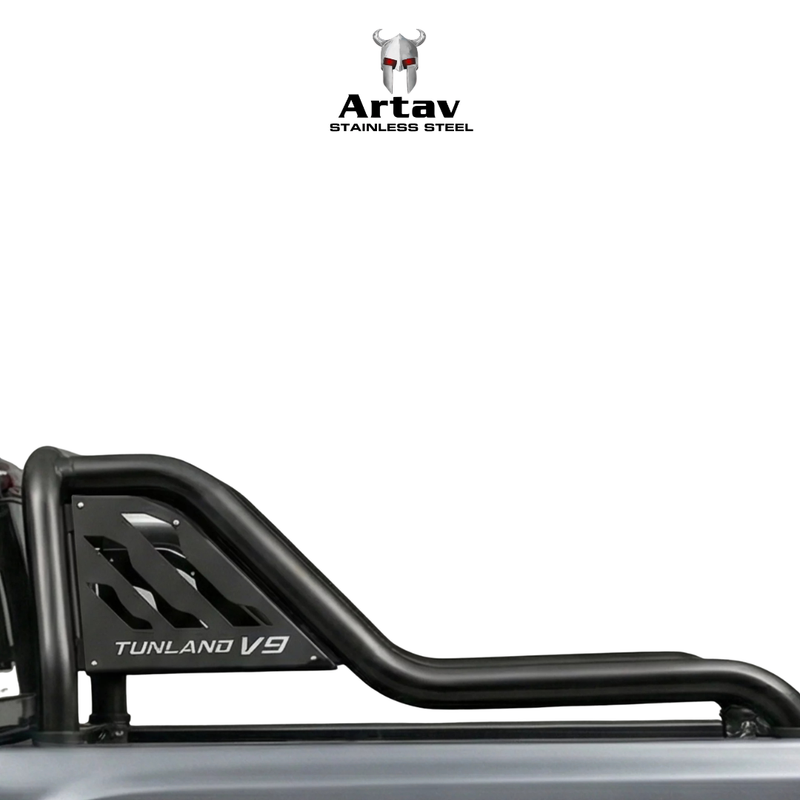 Artav | Foton Tunland V9 2025+ Black Extended Sports Bar with Steel Plate