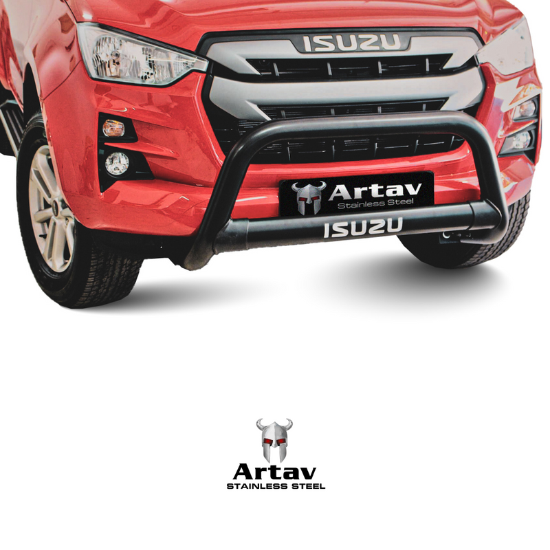 Artav | Isuzu DMAX Nudge Bar w Oval Cross Member Black (Fits Gen 6 RT85 & Gen 7) 2018+