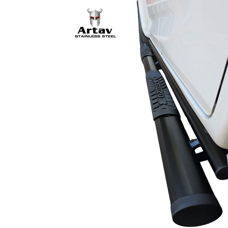 Artav | Isuzu DMAX Black Side Steps Double Cab & Extended Cab 2022+