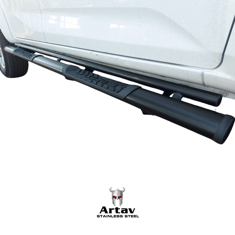 Artav | Isuzu DMAX Black Side Steps Double Cab & Extended Cab 2022+
