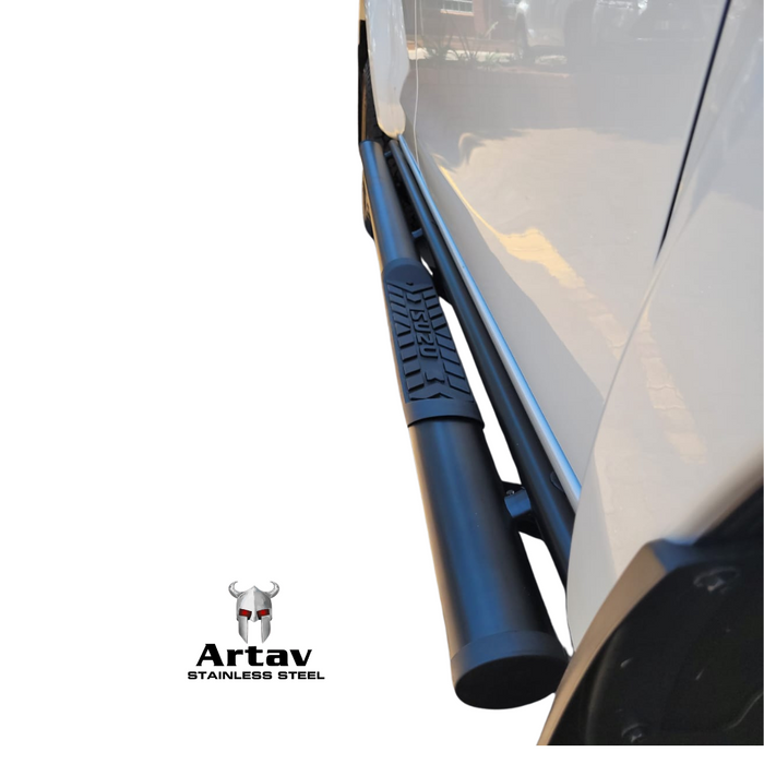 Artav | Isuzu DMAX Single Cab Black Stainless Steel Side Steps 2013 - 2021