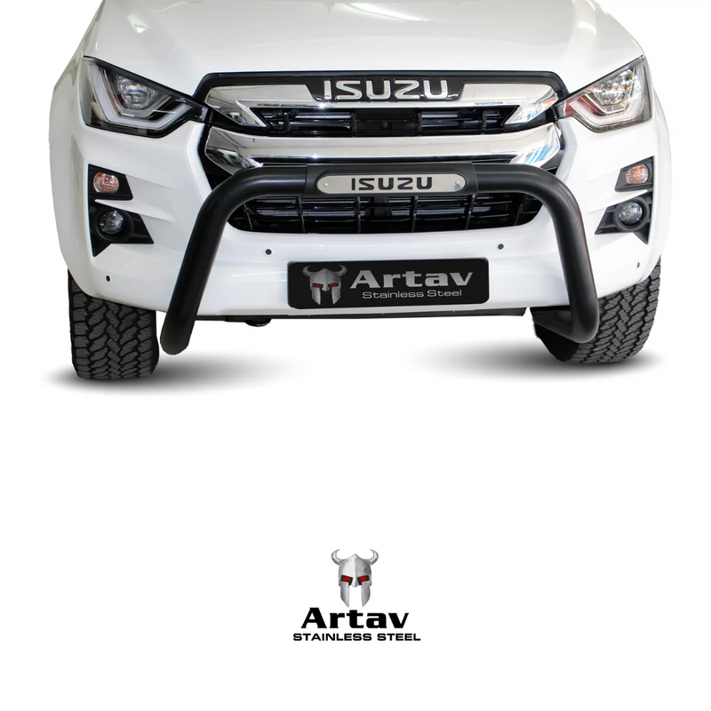 Artav | Isuzu DMAX Black Stainless Steel PDC Nudge Bar (Fits Gen 6  RT 85 & Gen 7)