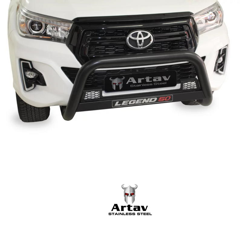 Artav | Toyota Hilux Legend 50 Honeycomb Black Stainless Steel Nudge Bar 2016+