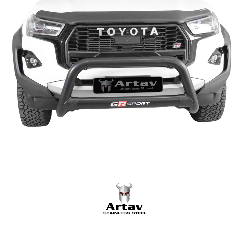 Artav | Toyota Hilux GR-S3 (GR Sport) Nudge Bar Black (Includes Top Support Brackets)