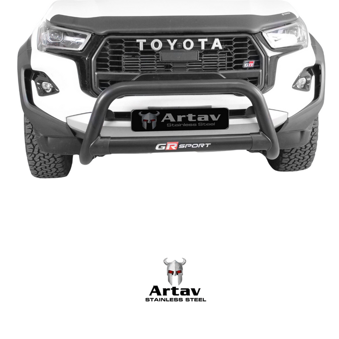 Artav | Toyota Hilux GR-S3 (GR Sport) Nudge Bar Black (Includes Top Support Brackets)