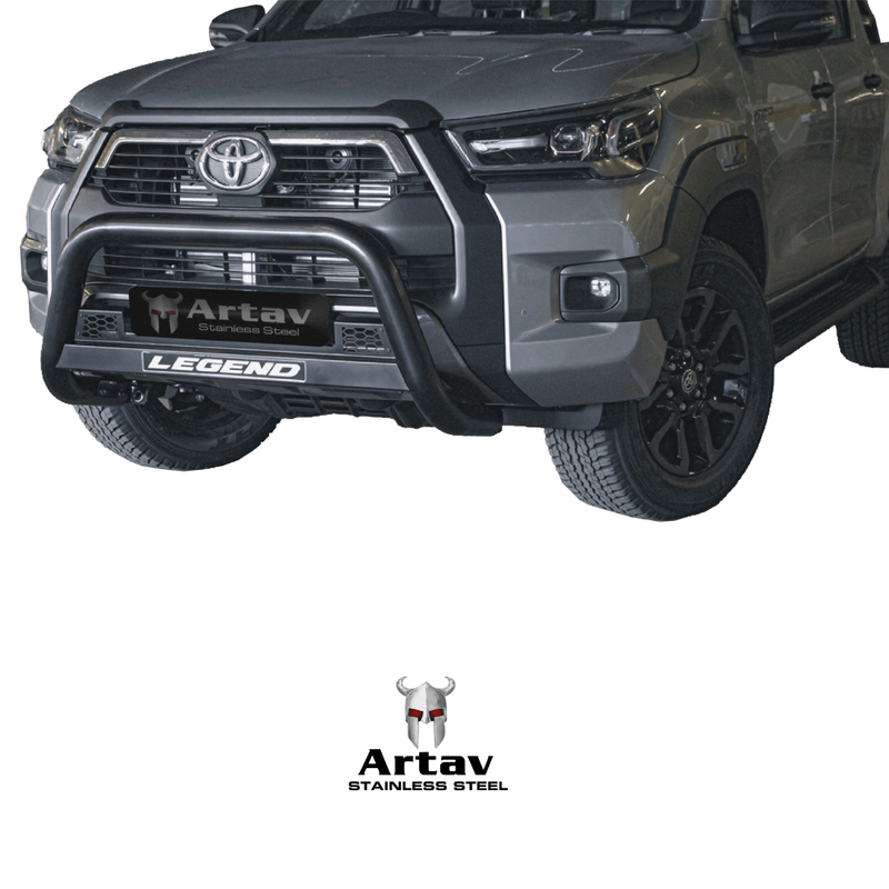 Artav | Toyota Hilux Legend Black Stainless Steel Honeycomb Nudge Bar 2016+