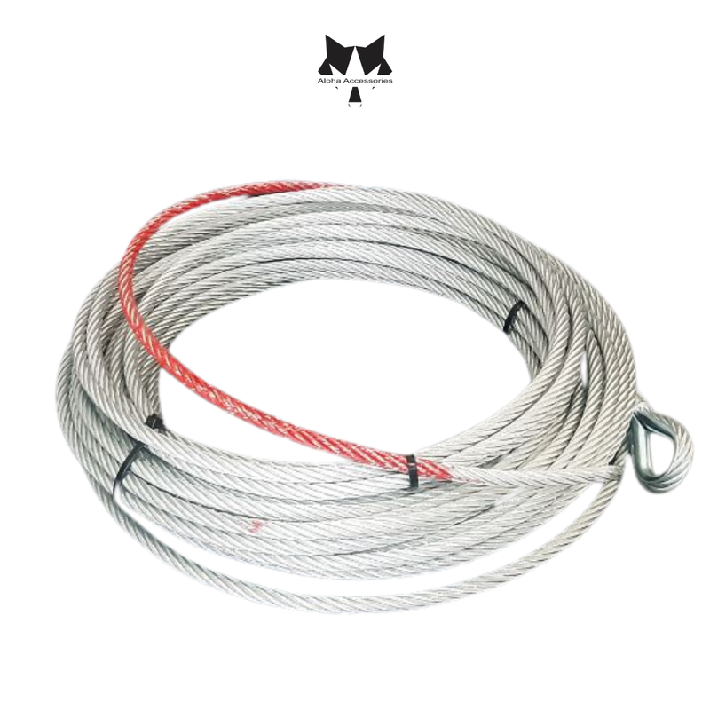 Runva | Steel Cable for 8000/ 9500/ 10000LBS Winch (9.2mm x 26.5m)