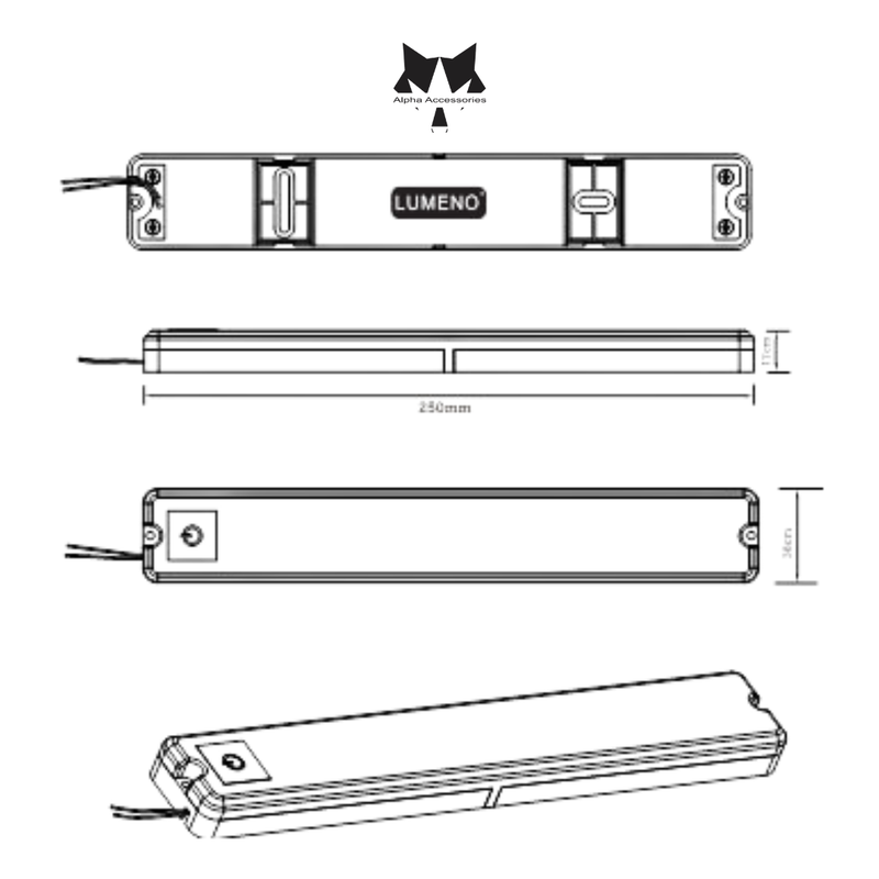 Lumeno | Dual Dimmable LED Caravan Light - WHITE (5W) / AMBER (2.5W)