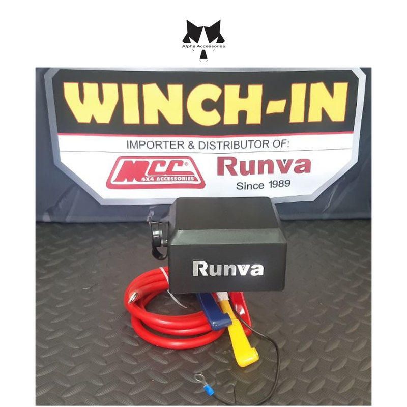 Runva | Control Box for Winch 8000/9500/10000/12///LBS 12V With Cables & Solenoid (Remotes EXCL.)