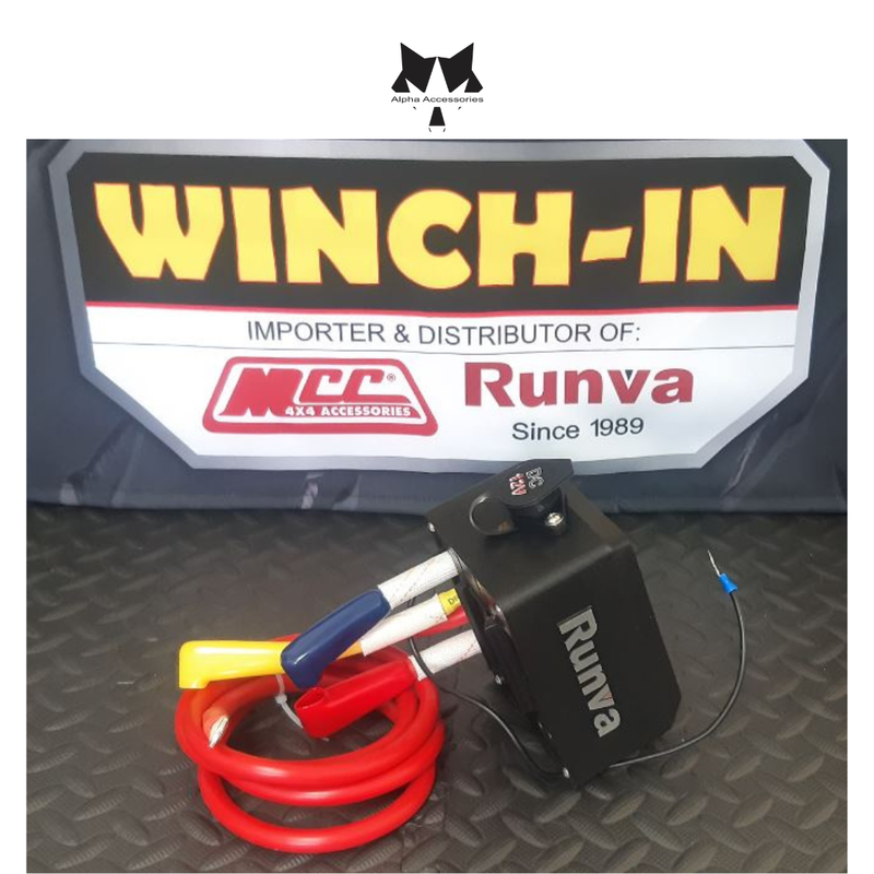 Runva | Control Box for Winch 8000/9500/10000/12///LBS 12V With Cables & Solenoid (Remotes EXCL.)