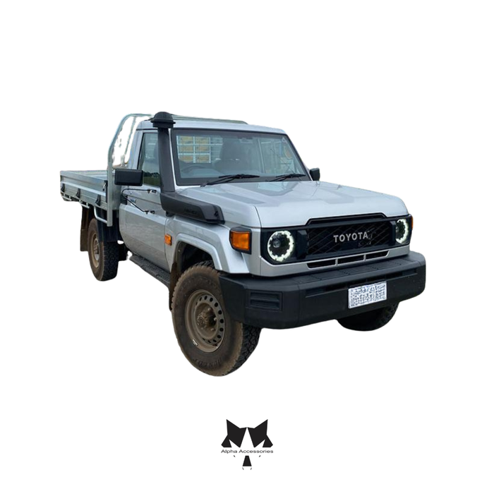 Runva | Toyota Landcruiser 70/79 Series (MY24) Pick Up/ Station Wagon 2024+ Rocker Bar (Full Loop) Front Bumper Replacement Bullbar With Africa Bar Light Units