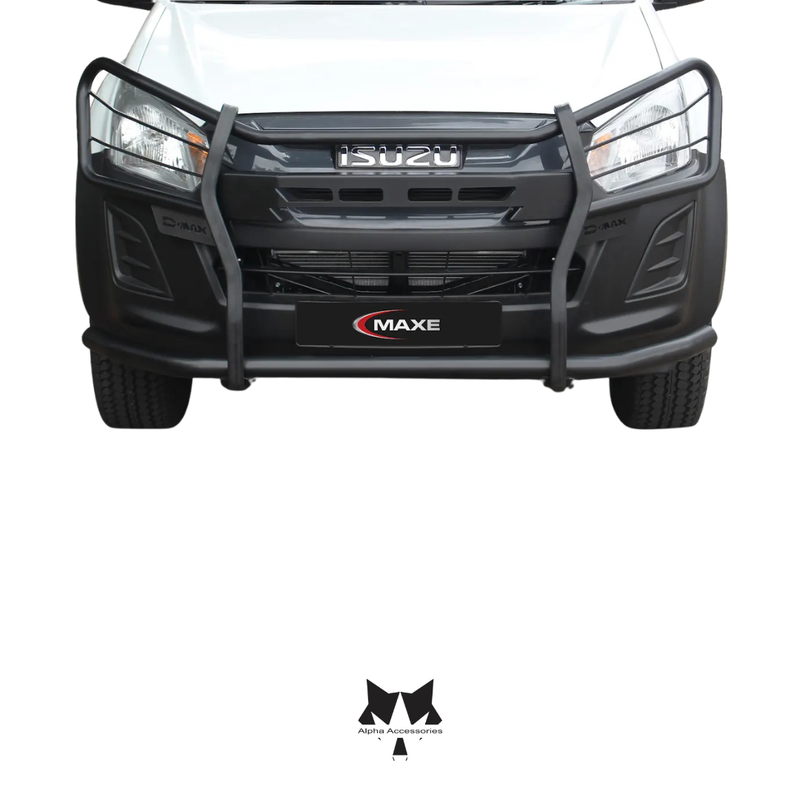 Maxe | Isuzu D-Max & KB Gen 6 Black Coated Fullface Bullbar with Wrap Around Headlight