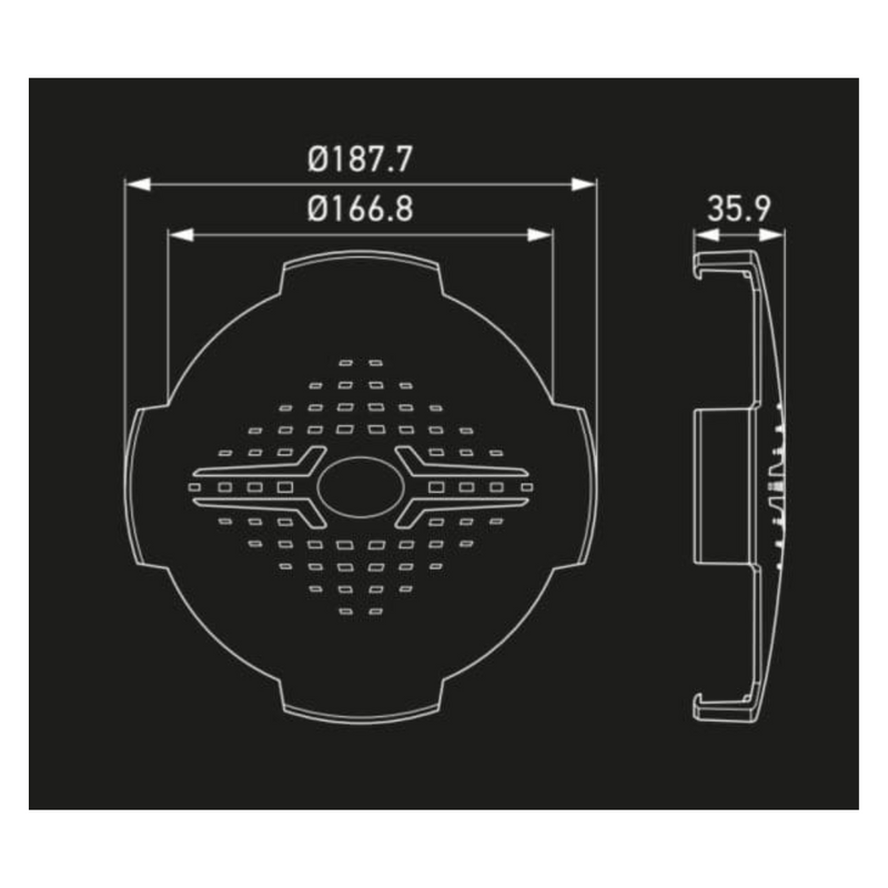 Hella | Valuefit Blade Round 7" Black single