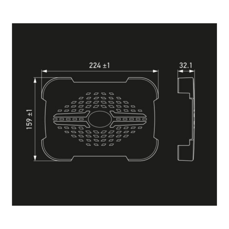 Hella | Valuefit Blade Rectangular 9'' Chrome single