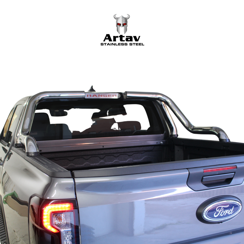 Artav | Ford Ranger Next Gen Sports Bar Stainless - Double Cab Model Only (Fits with Securi Lid 218 & OEM Tonneau)