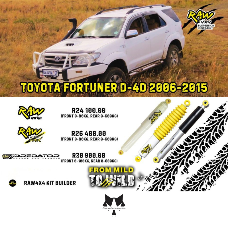 Raw4x4 | Toyota Fortuner D-4D 2006 - 2015 Suspension Upgrade