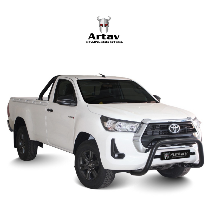 Artav | Toyota Hilux Black Stainless Fleet Nudge Bar