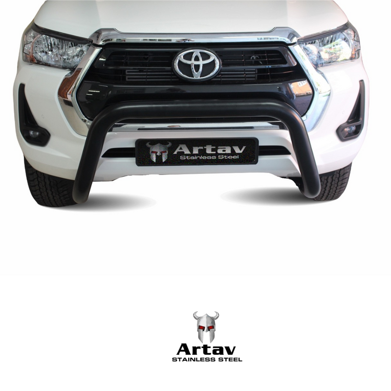 Artav | Toyota Hilux Black Stainless Fleet Nudge Bar