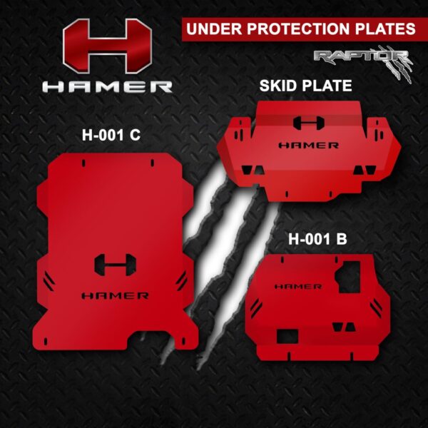 Hamer | Ford Ranger Raptor 3 Piece Underbody Protection Plates (2018–2022)