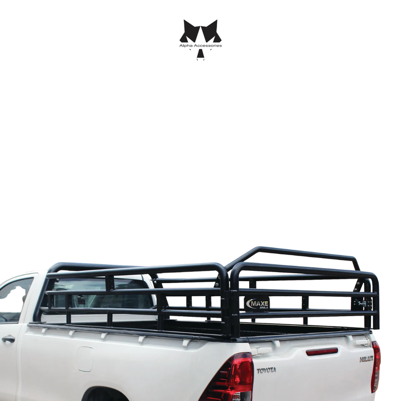 Maxe | Toyota Hilux GD6 2016 - 2024 Black Coated MLA Cattle Rail S/C