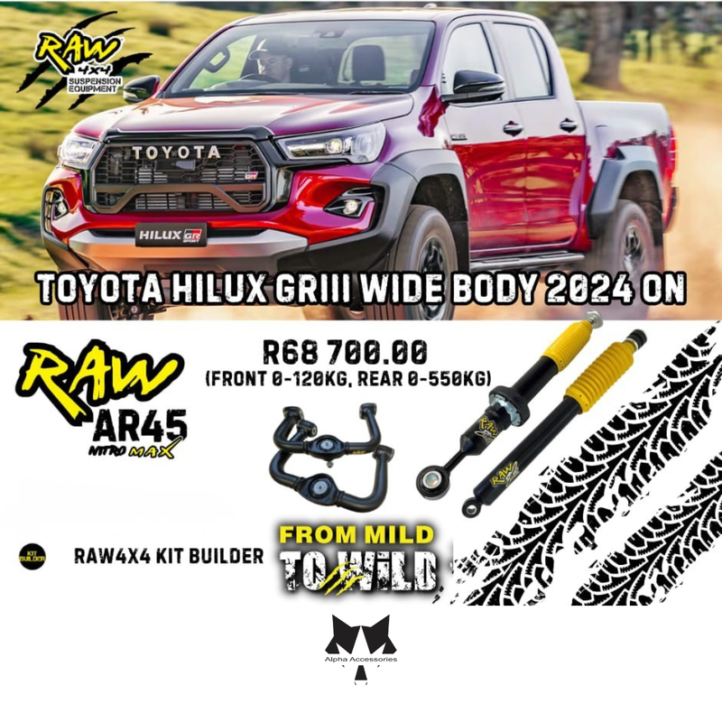Raw4x4 | Toyota Hilux GRIII Wide Body 2024+ Suspension Upgrade
