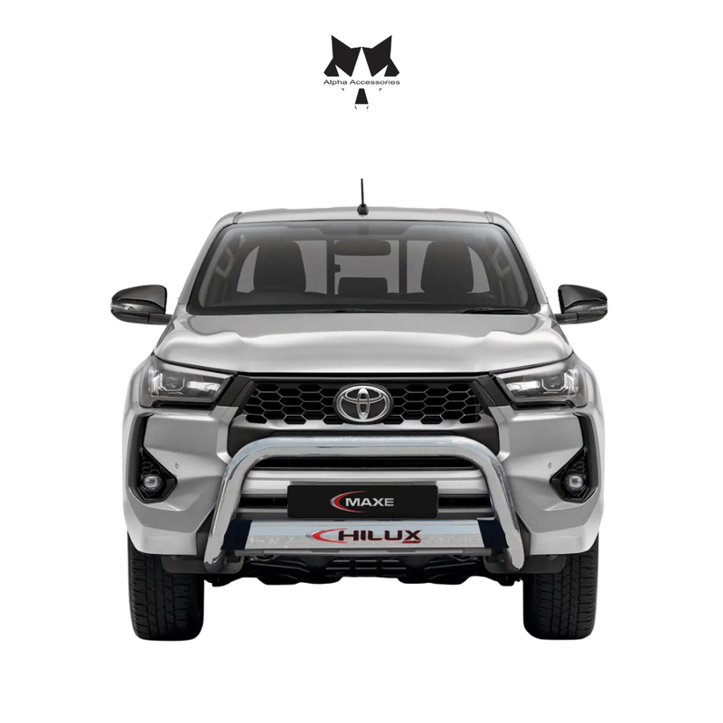 Maxe | Toyota Hilux GD6 2024+ MY2024 PDC Compatible Stainless Steel Nudge Bar