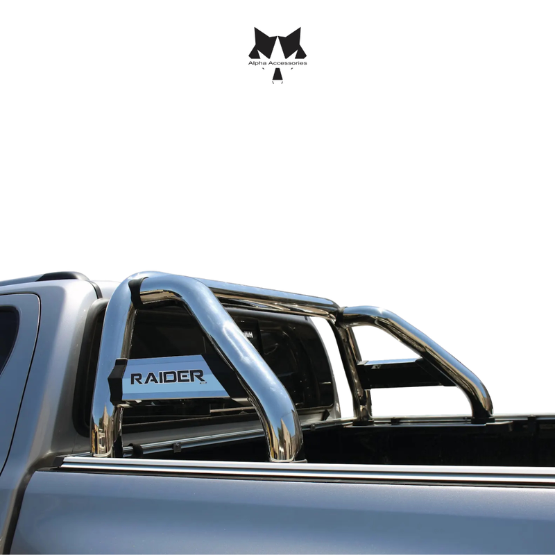 Maxe | Toyota Hilux GD6 MLA Polished Stainless Steel Sportsbar with Side Tubes